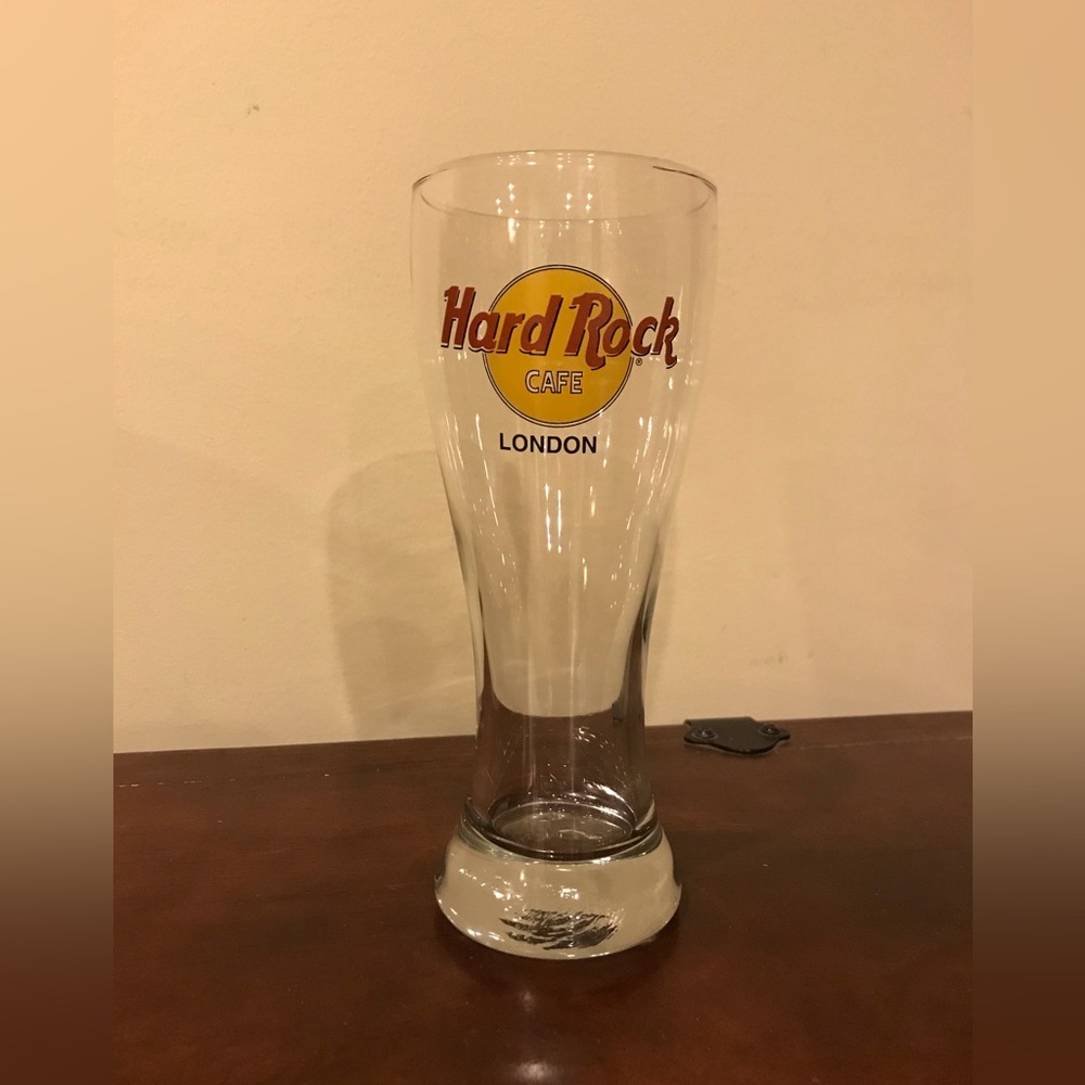 Hard Rock Cafe Pilsner beer glass London